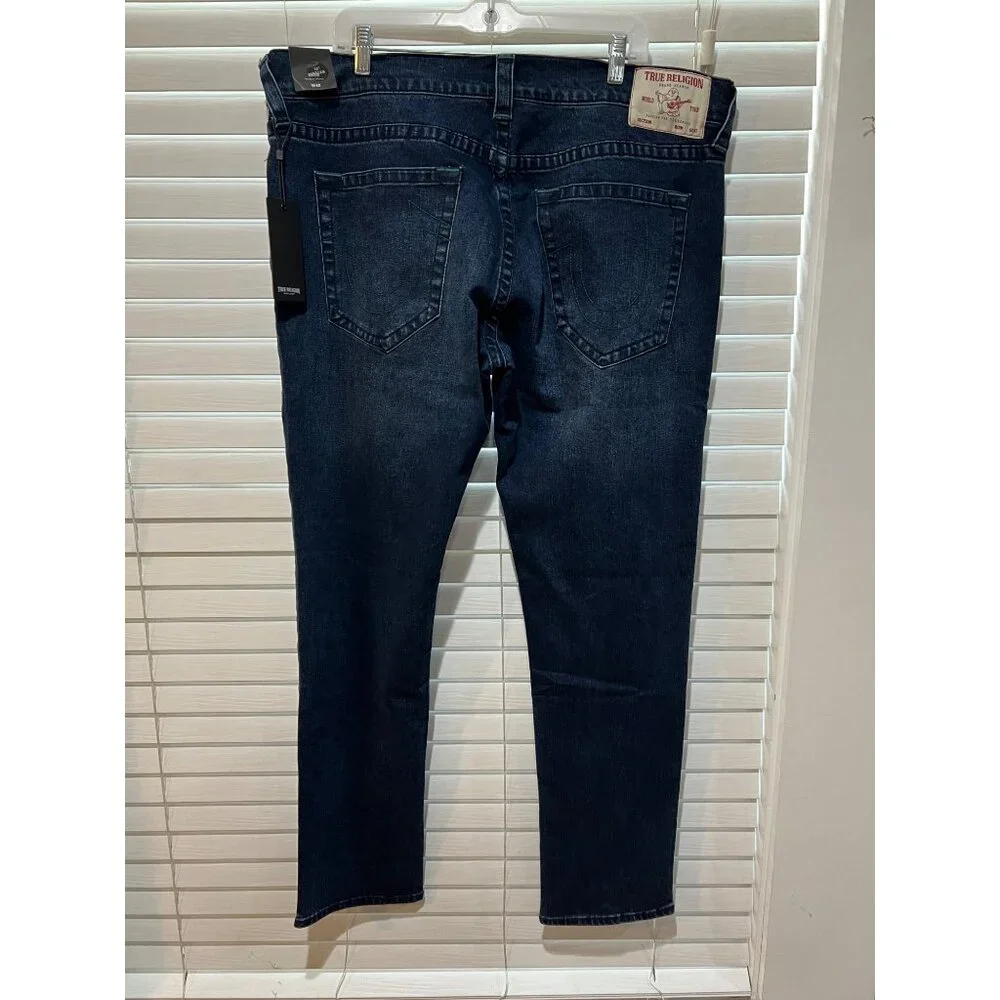 True Religion Rocco Relaxed Skinny Jeans w/Green Stitching NWT -  MSRP‎ $159